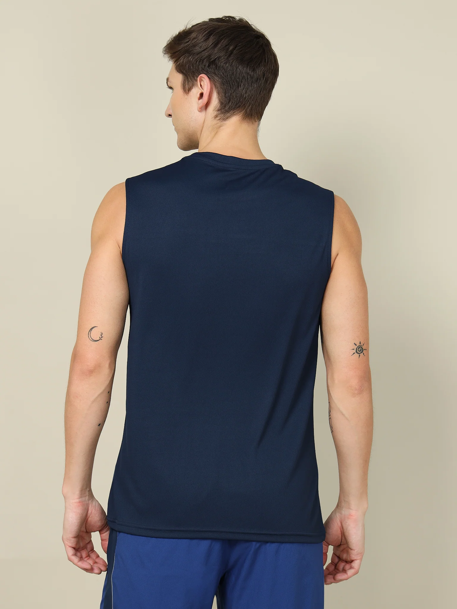 Men Printed Slim Fit Crew Neck Innerwear Vest with TECHNO COOL+ - Image 2