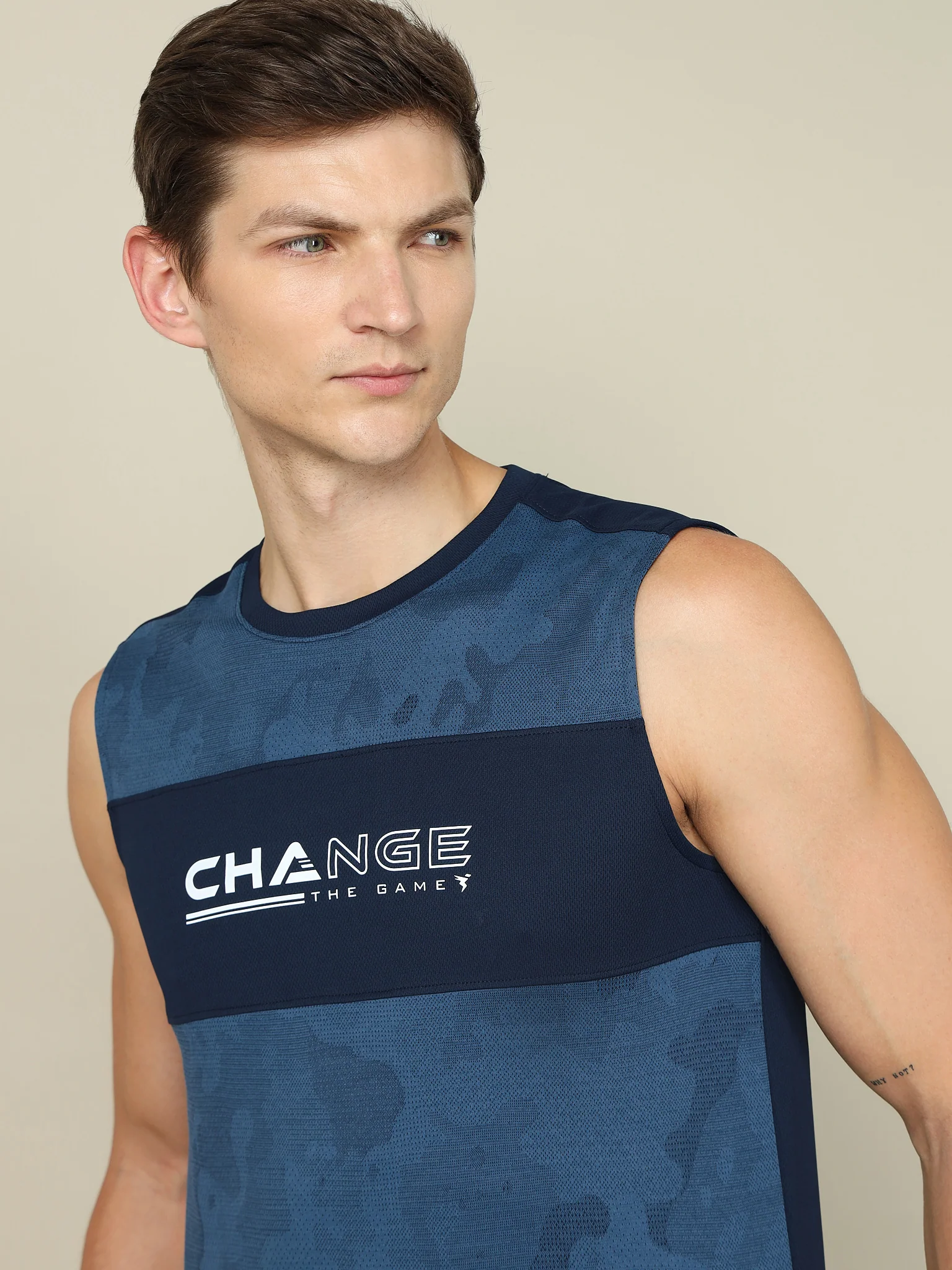 Men Printed Slim Fit Crew Neck Innerwear Vest with TECHNO COOL+ - Image 6