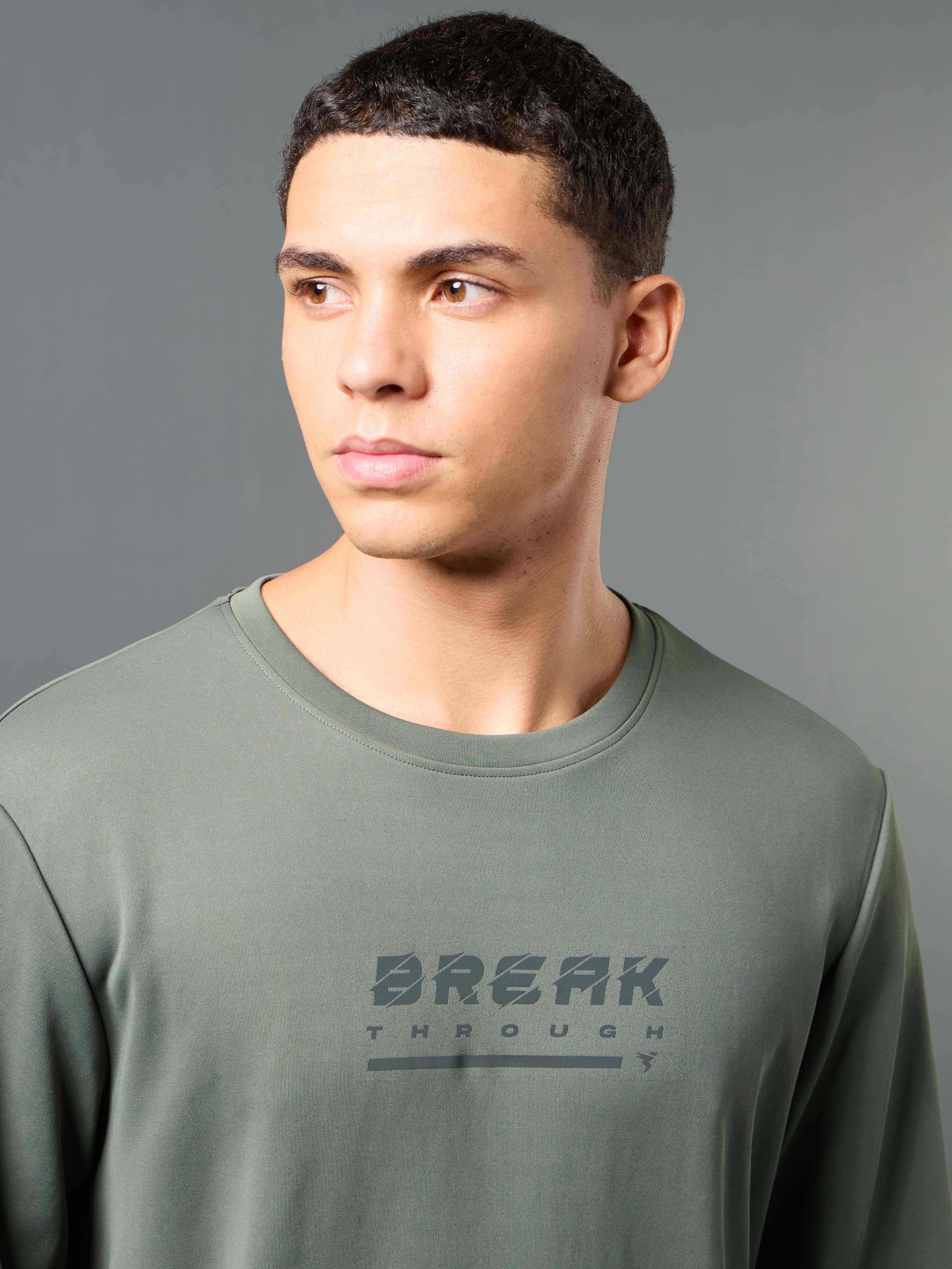 Men Printed Slim Fit Crew Neck Sweatshirt with ELASTO PLUS - Image 5
