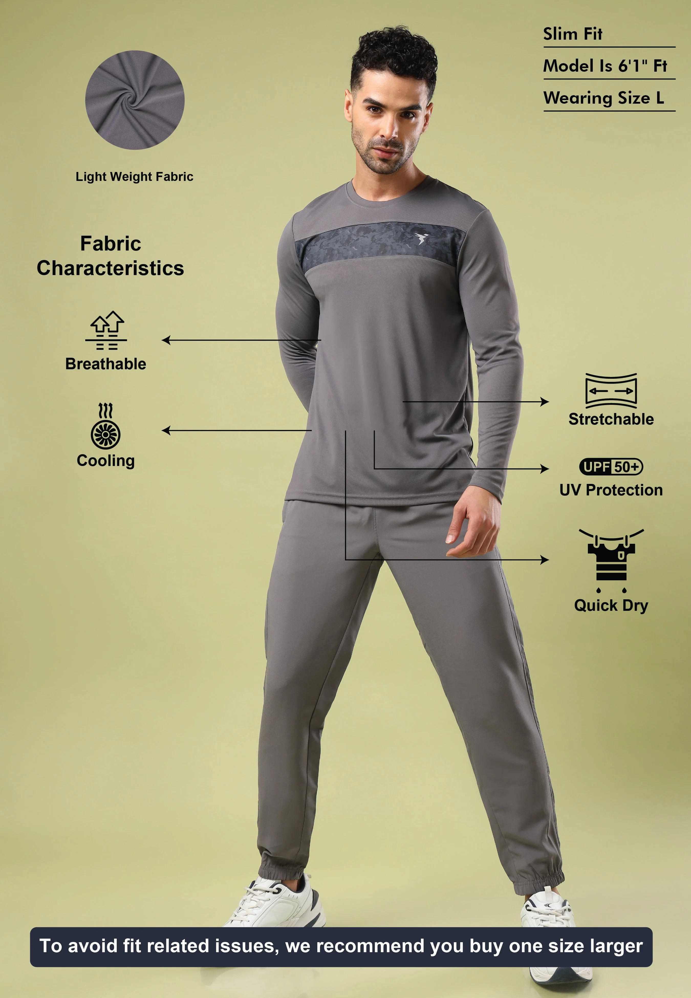 Men Printed Slim Fit Round Neck Sports T-shirt with TECHNO COOL+ - Image 4