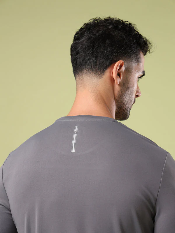 Men Printed Slim Fit Round Neck Sports T-shirt with TECHNO COOL+ - Image 6