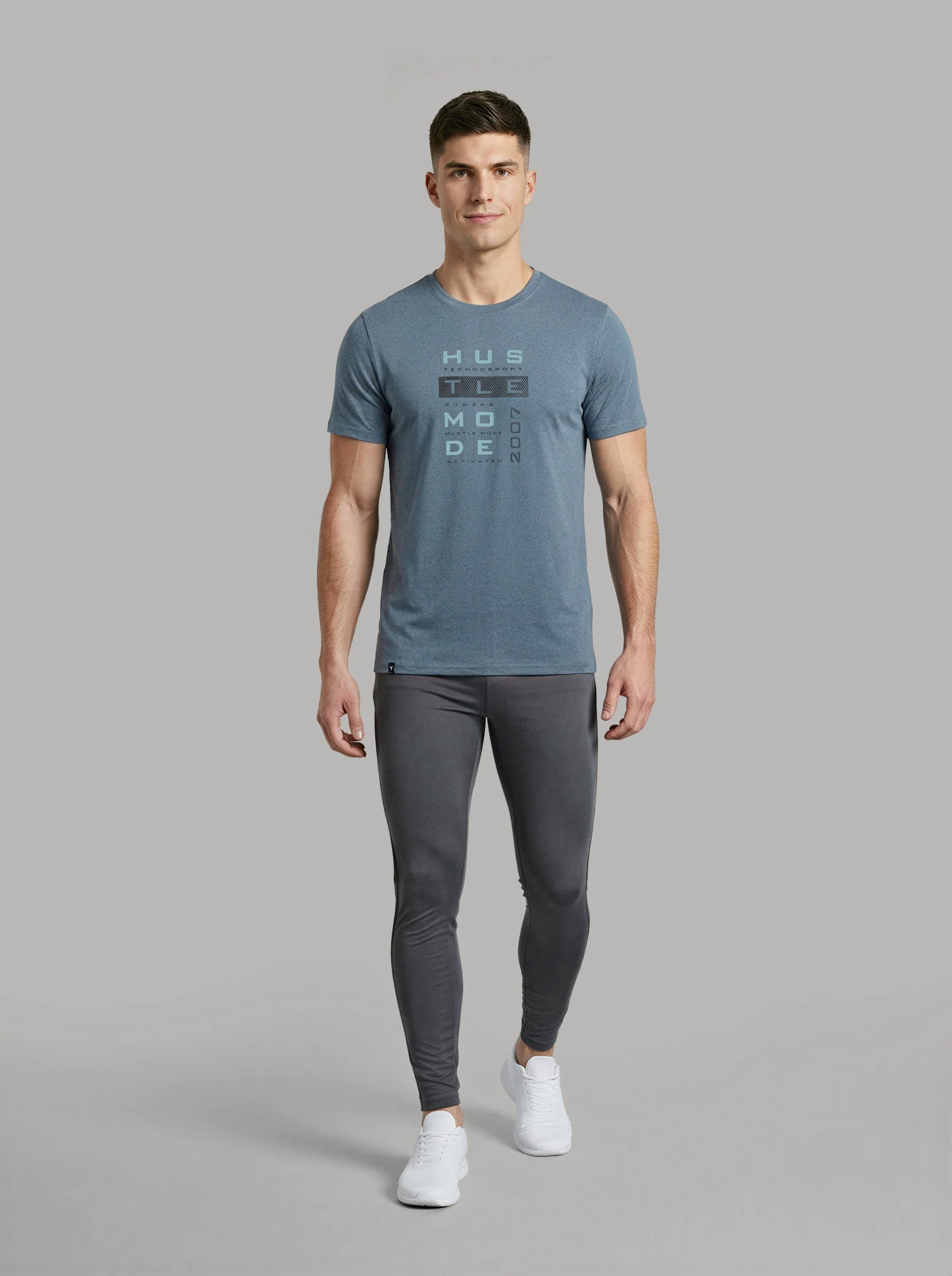 Men Printed Slim Fit Round Neck T-shirt with COTFLEX - Image 6