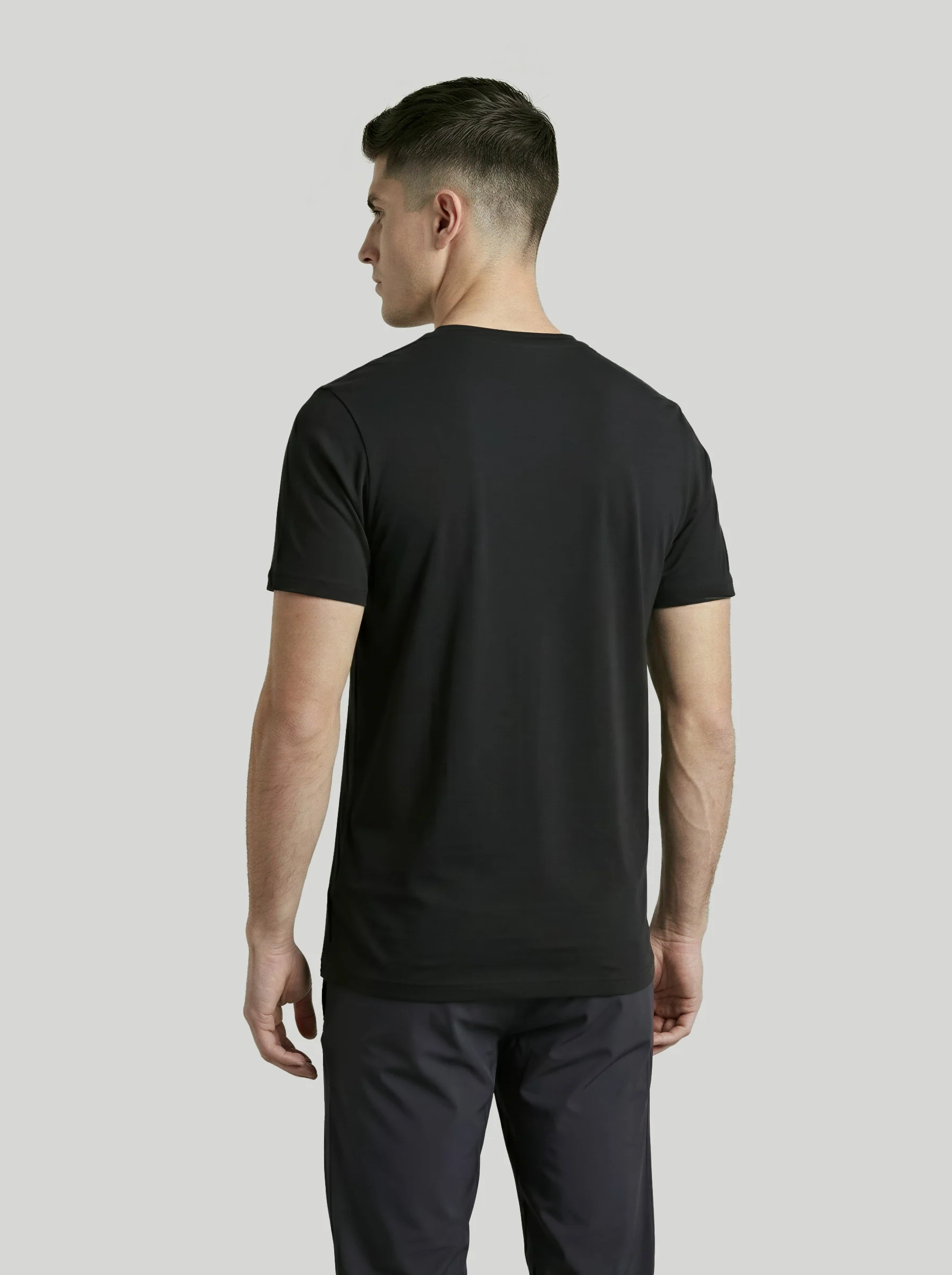 Men Printed Slim Fit Round Neck T-shirt with COTFLEX - Image 3