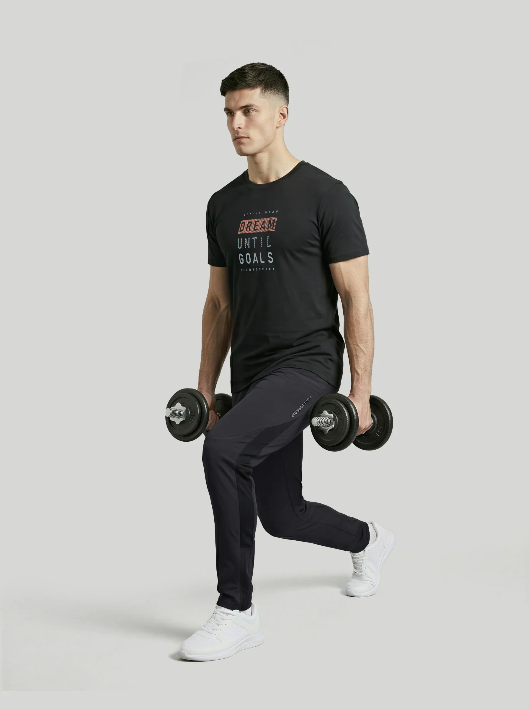 Men Printed Slim Fit Round Neck T-shirt with COTFLEX - Image 4