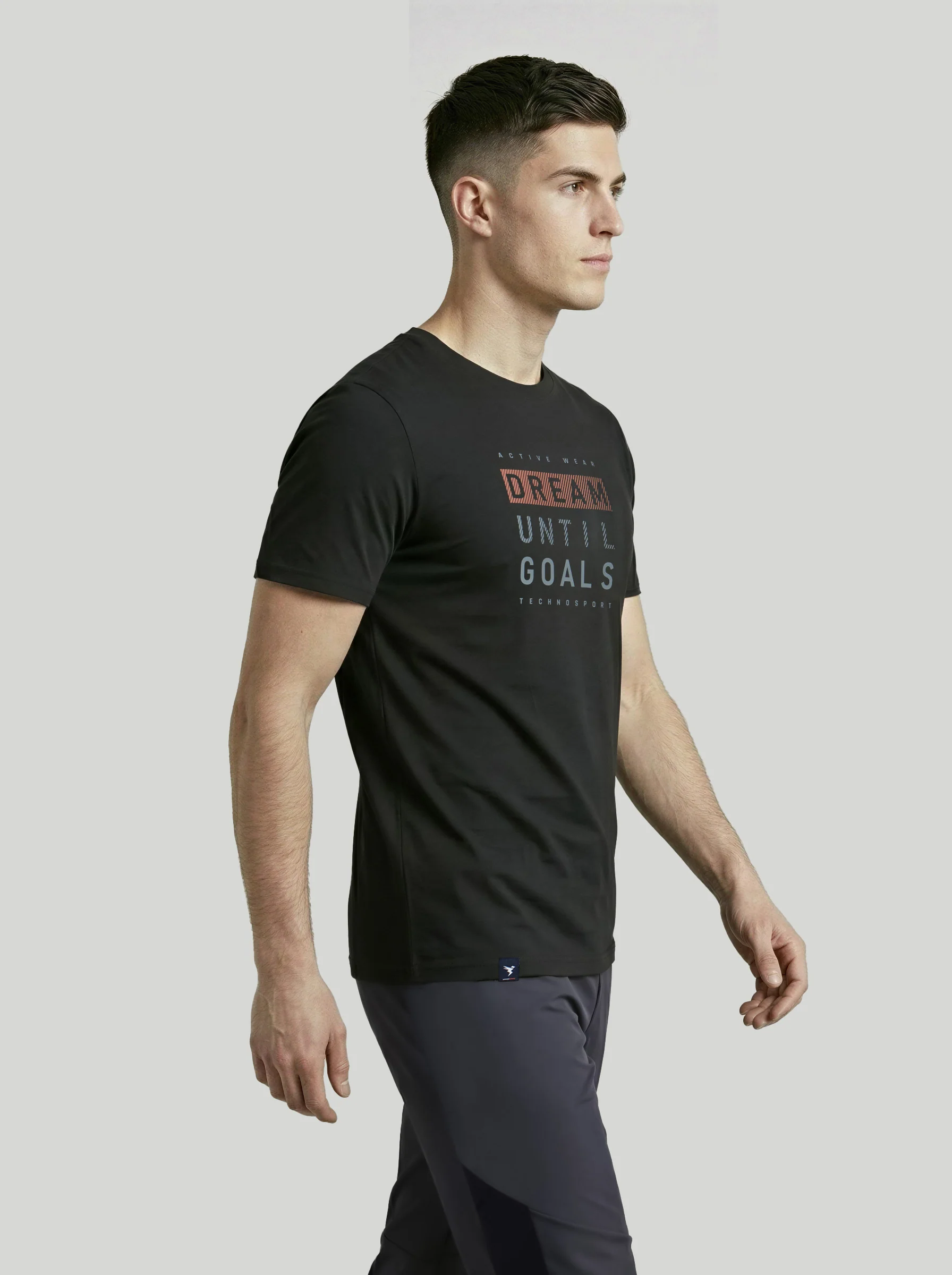 Men Printed Slim Fit Round Neck T-shirt with COTFLEX - Image 5