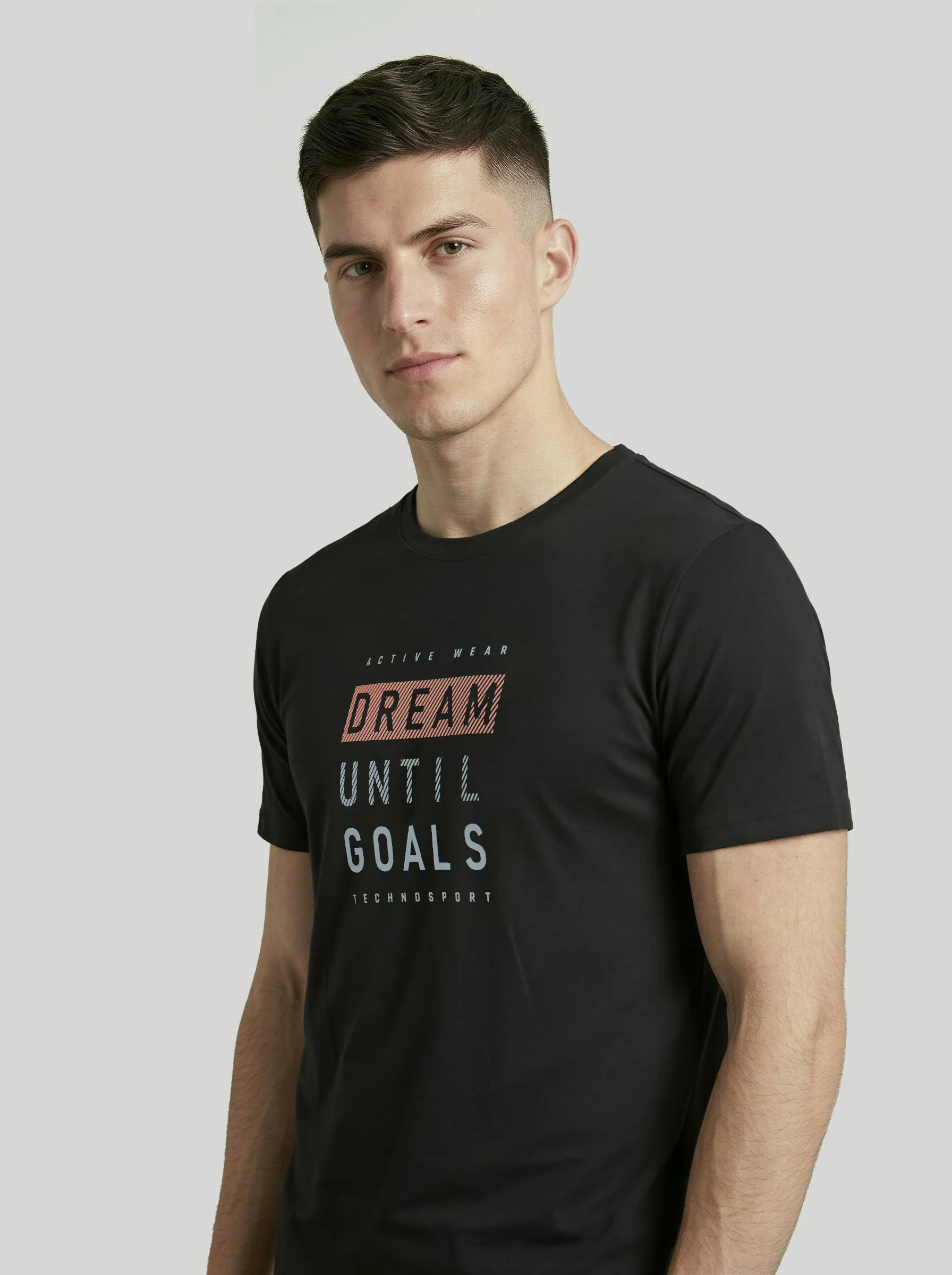 Men Printed Slim Fit Round Neck T-shirt with COTFLEX - Image 7