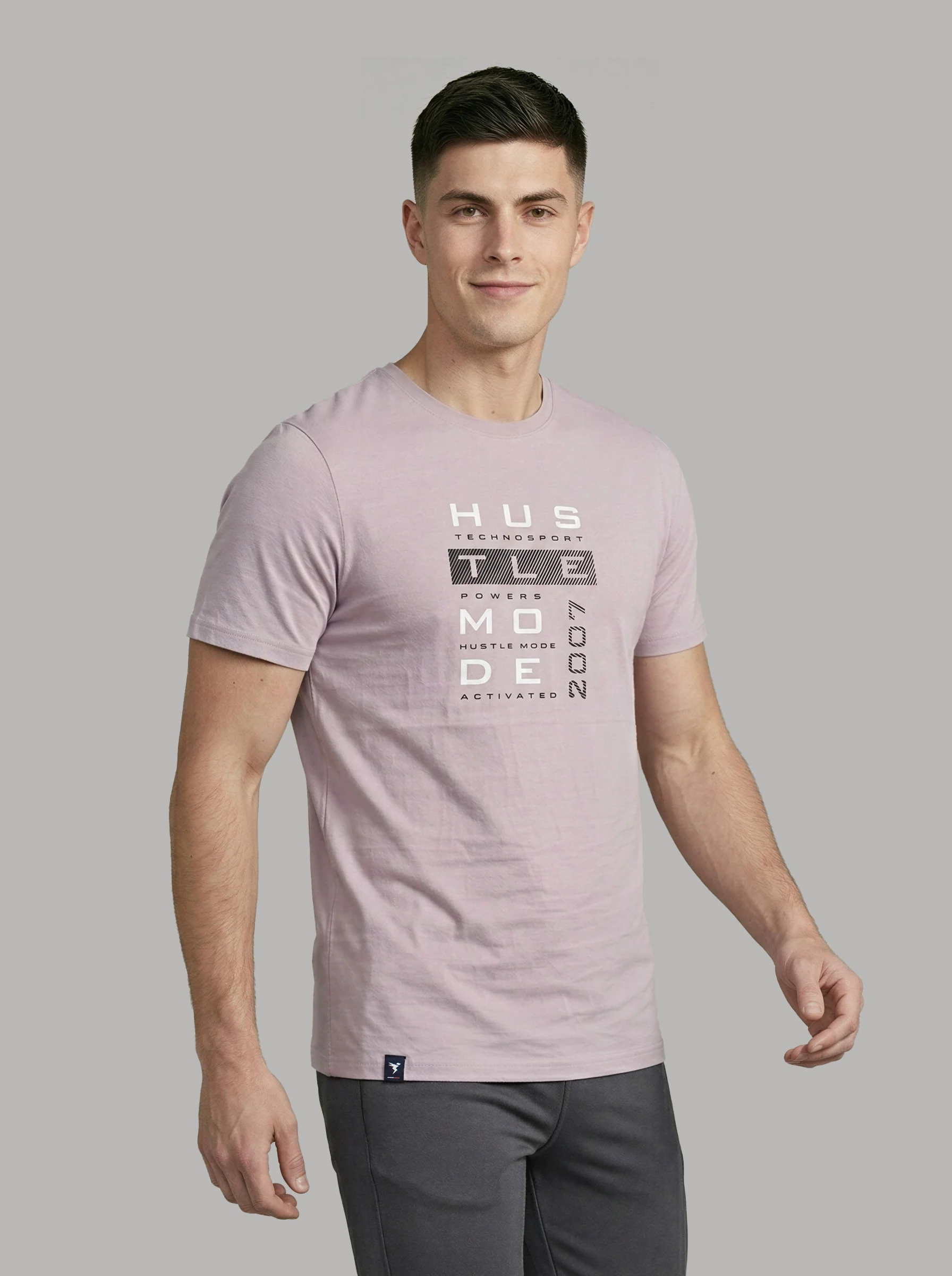 Men Printed Slim Fit Round Neck T-shirt with COTFLEX - Image 3