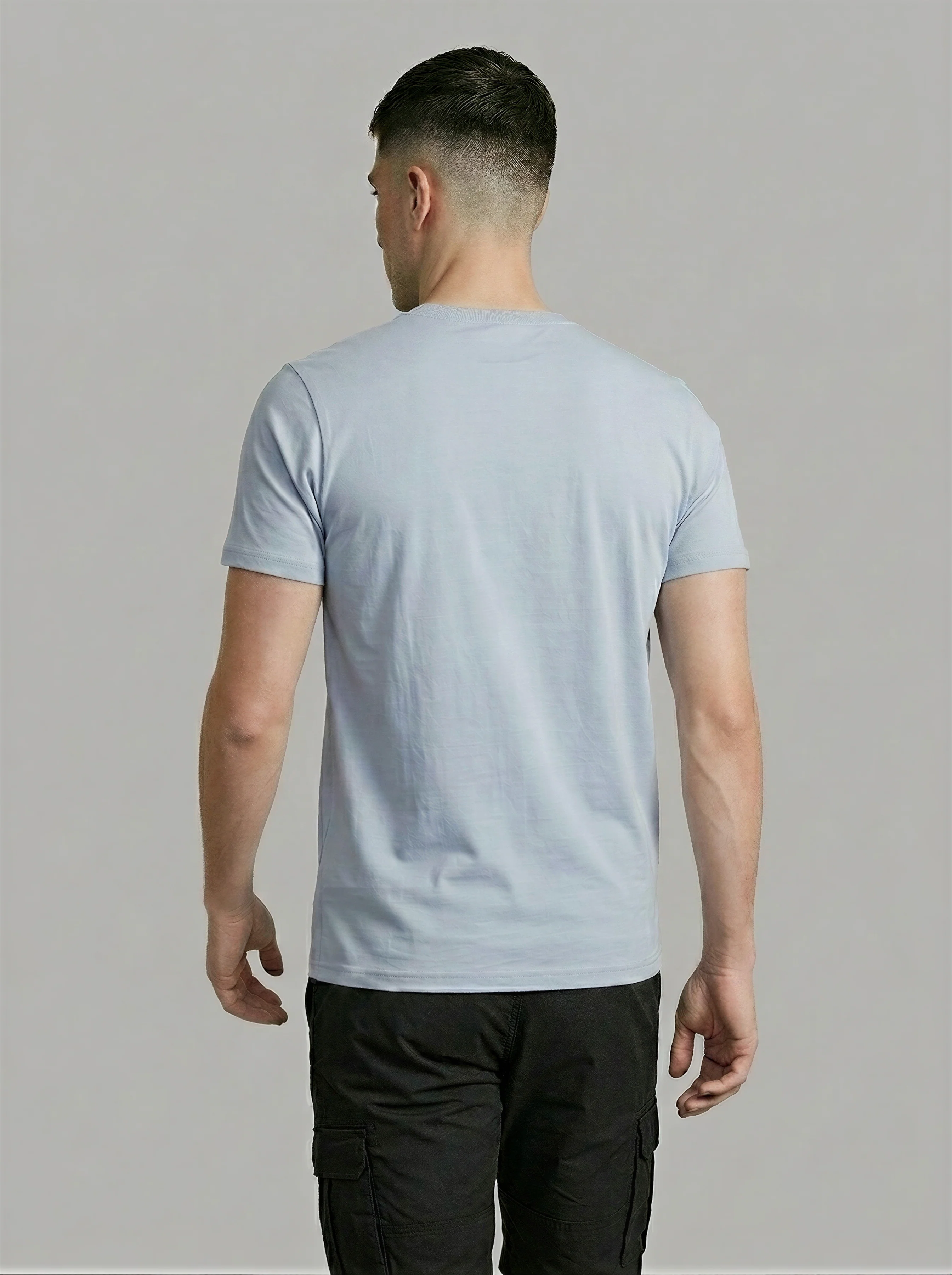 Men Printed Slim Fit Round Neck T-shirt with COTFLEX - Image 3