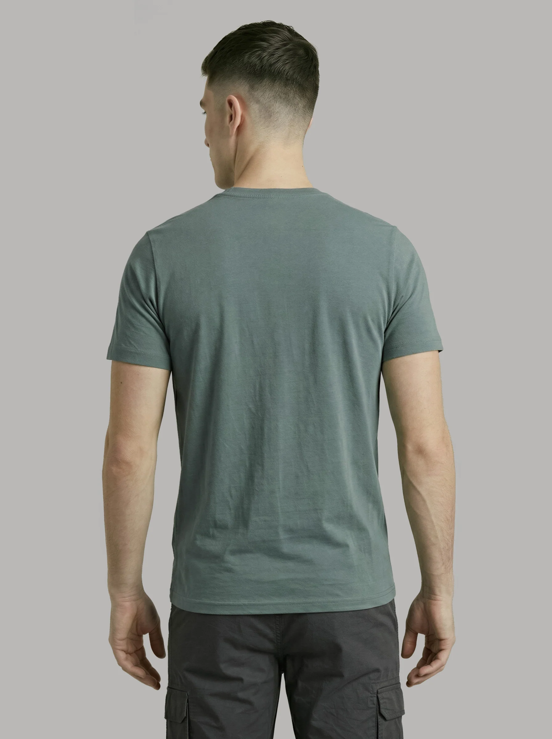 Men Printed Slim Fit Round Neck T-shirt with COTFLEX - Image 3