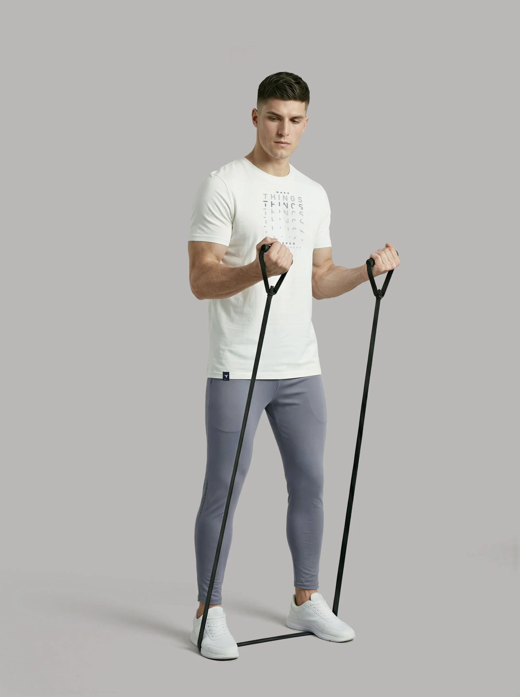Men Printed Slim Fit Round Neck T-shirt with COTFLEX - Image 4