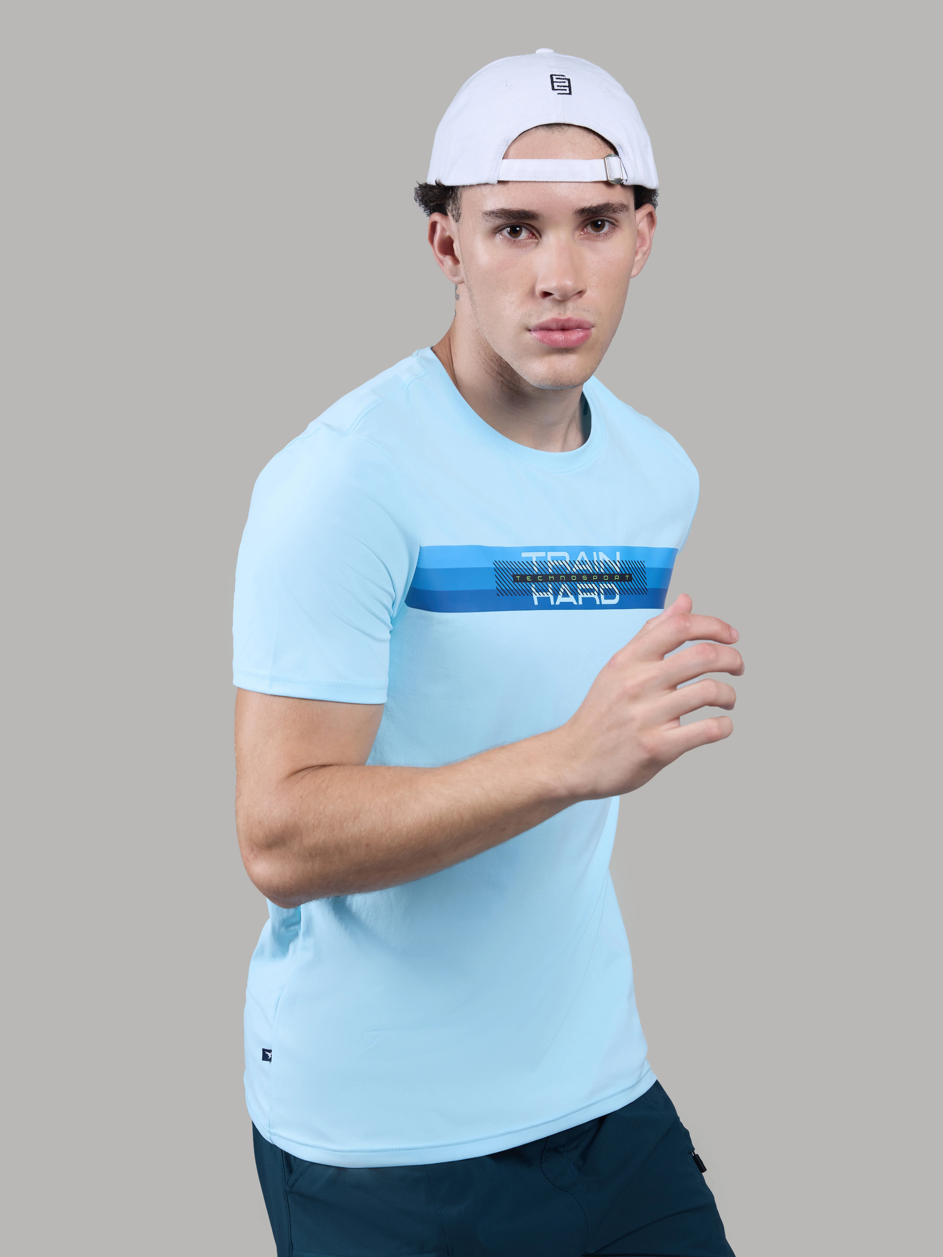 Men Printed Slim Fit Round Neck T-shirt with COTFLEX - Image 5