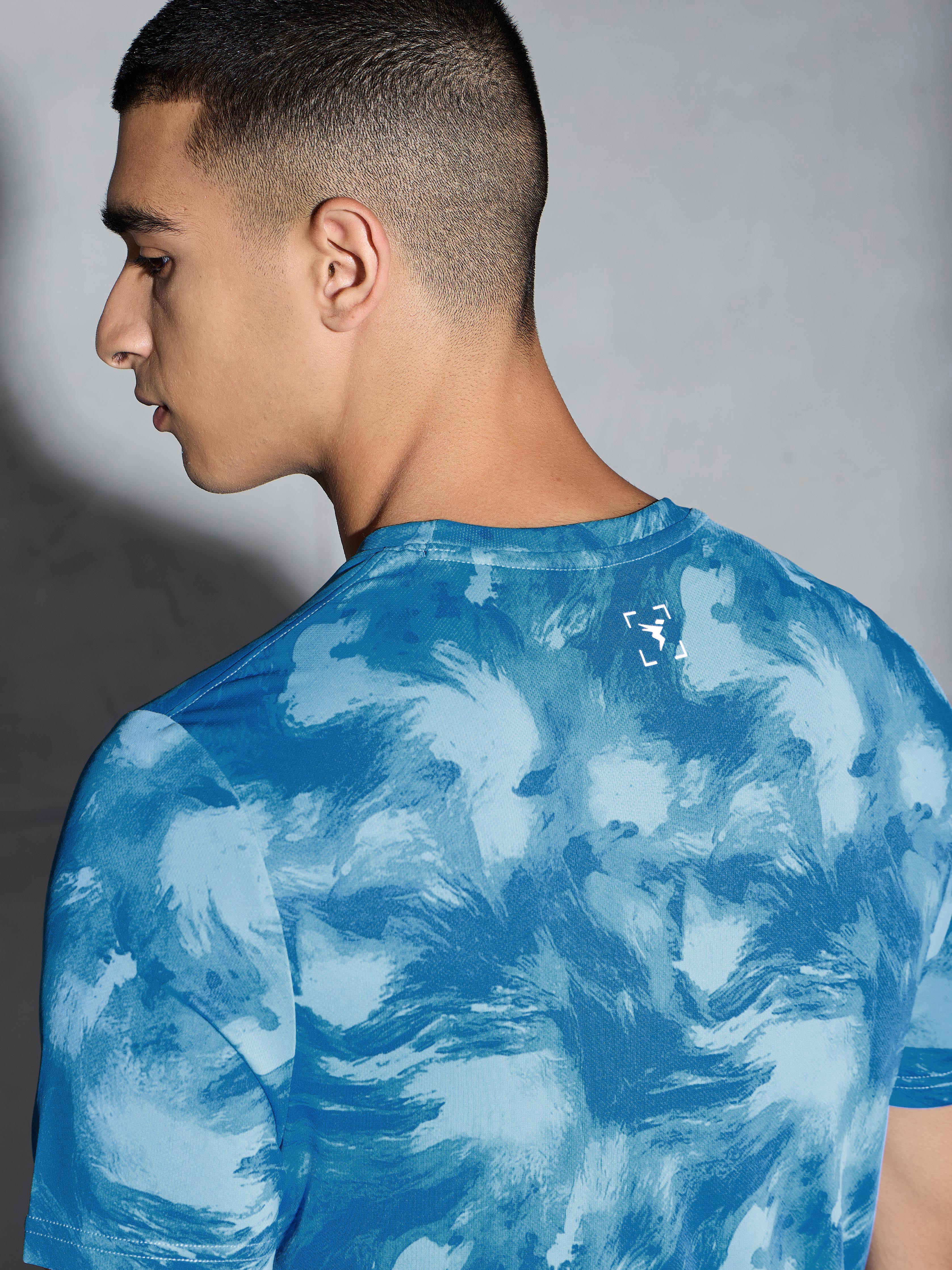 Men Printed Slim Fit Round Neck T-shirt with TECHNOCOOL+ - Image 7