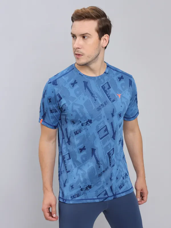 Men Jacquard Slim Fit Crew Neck T-shirt with DOUBLE COOL - Image 6