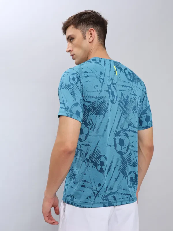 Men Jacquard Slim Fit Crew Neck T-shirt with DOUBLE COOL - Image 4