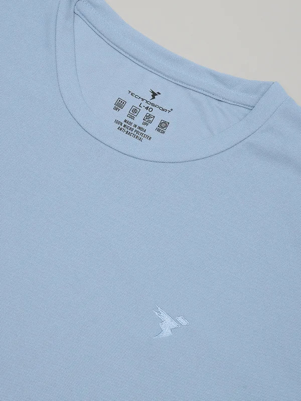 Men Solid Slim Fit Crew Neck T-shirt with MATPIQ - Image 7