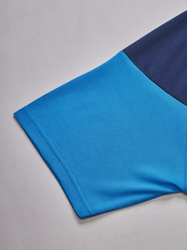 Men Colorblock Slim Fit Crew Neck T-shirt with TECHNO COOL+ - Image 8