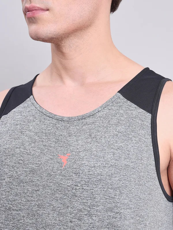 Men Melange Slim Fit Scoop Neck Innerwear Vest with DOUBLE COOL - Image 5