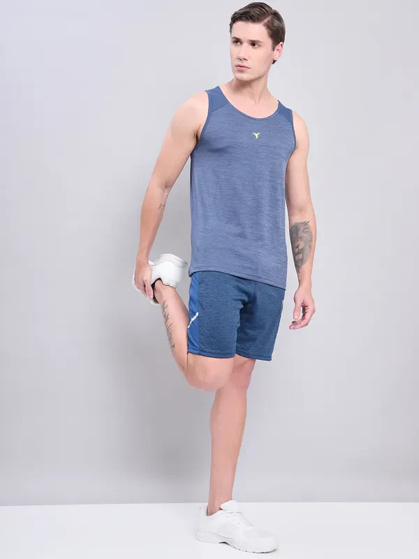 Men Melange Slim Fit Scoop Neck Innerwear Vest with DOUBLE COOL - Image 2