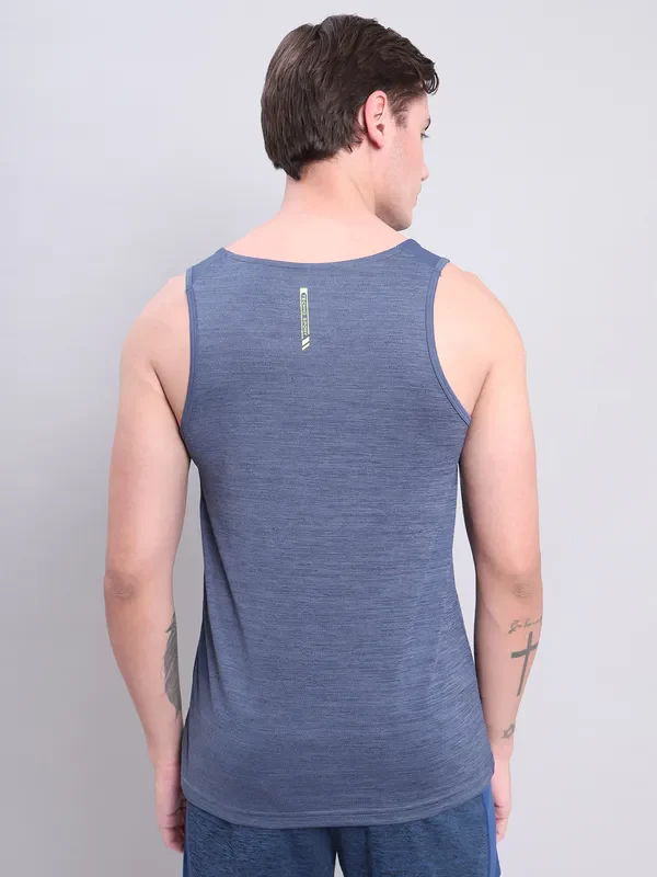 Men Melange Slim Fit Scoop Neck Innerwear Vest with DOUBLE COOL - Image 3