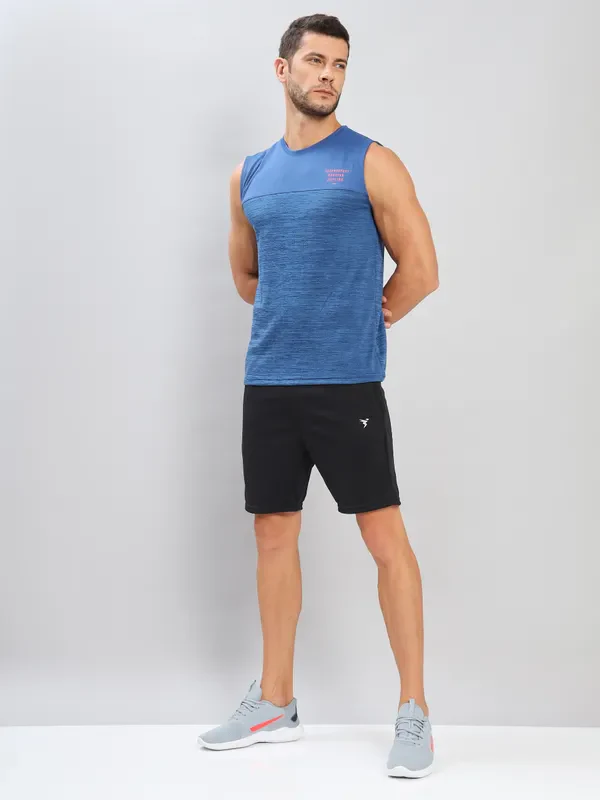 Men Melange Slim Fit Crew Neck Innerwear Vest with DOUBLE COOL - Image 2
