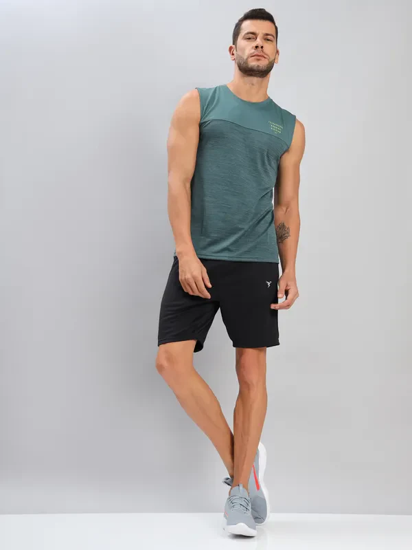 Men Melange Slim Fit Crew Neck Innerwear Vest with DOUBLE COOL - Image 2