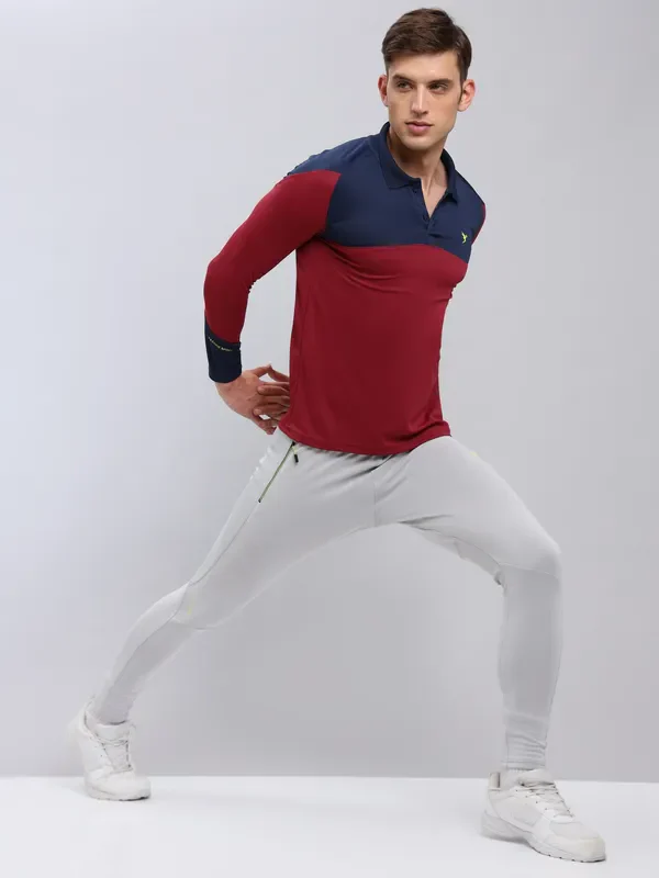 Men Colorblock Slim Fit Polo T-shirt with TECHNO COOL+ - Image 2