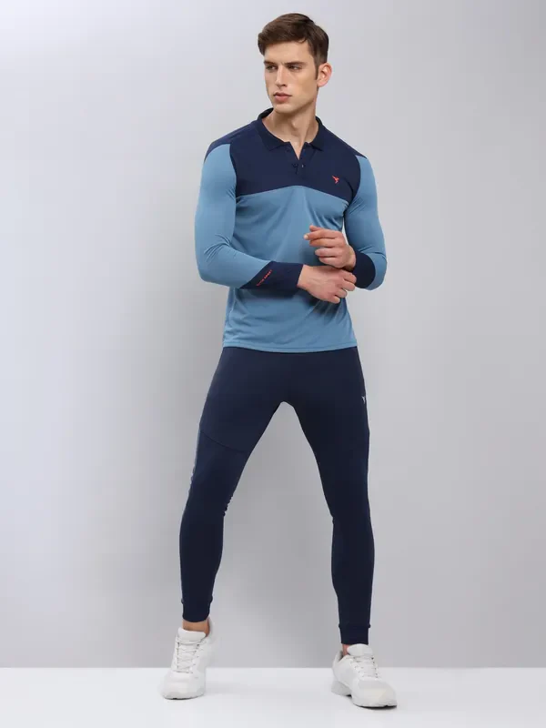 Men Colorblock Slim Fit Polo T-shirt with TECHNO COOL+ - Image 2