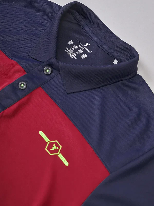 Men Colorblock Relax Fit Polo T-shirt with TECHNO COOL+ - Image 7