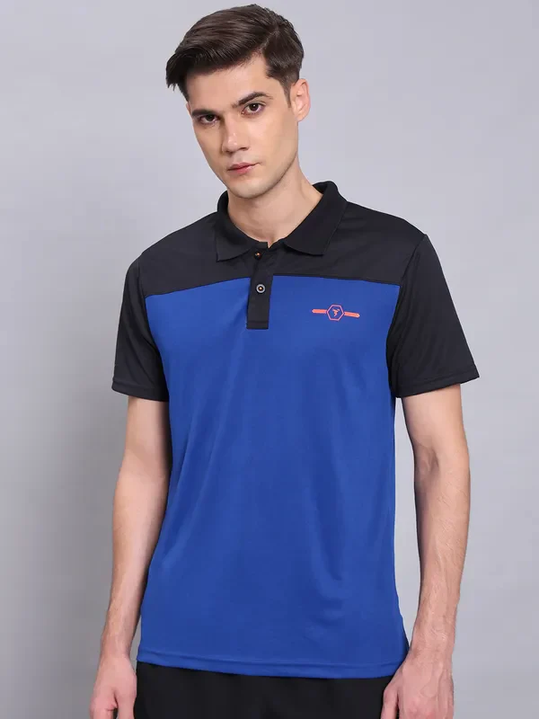 Men Colorblock Relax Fit Polo T-shirt with TECHNO COOL+ - Image 3