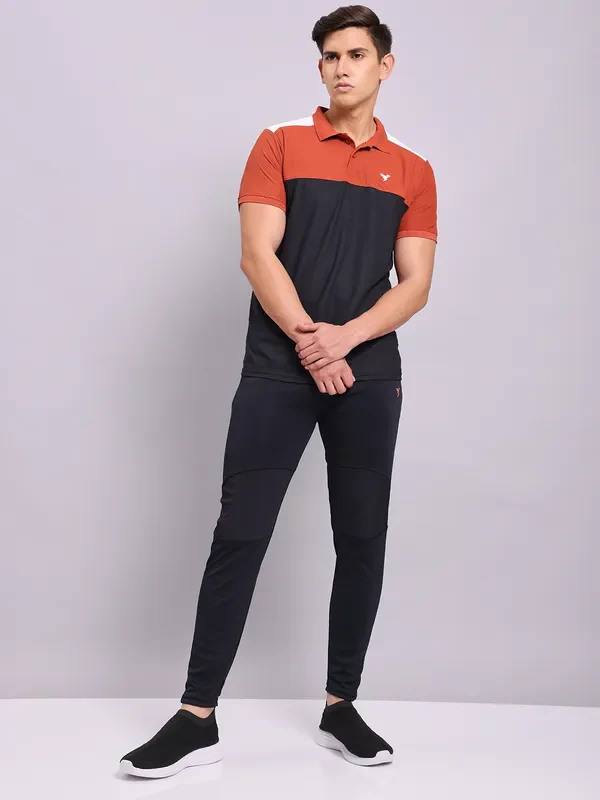 Men Colorblock Slim Fit Polo T-shirt with MATPIQ - Image 6