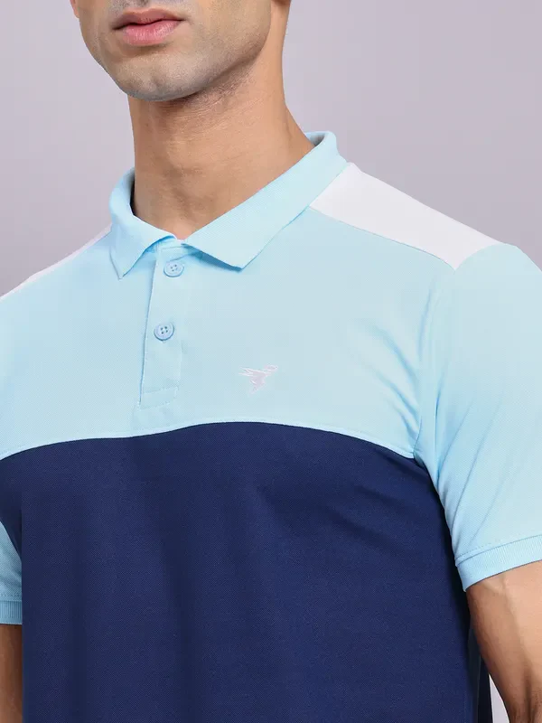 Men Colorblock Slim Fit Polo T-shirt with MATPIQ - Image 5