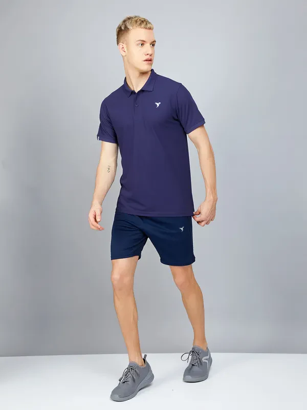 Men Solid Slim Fit Polo T-shirt with MATPIQ - Image 5