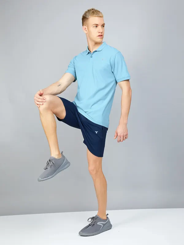 Men Solid Slim Fit Polo T-shirt with MATPIQ - Image 2