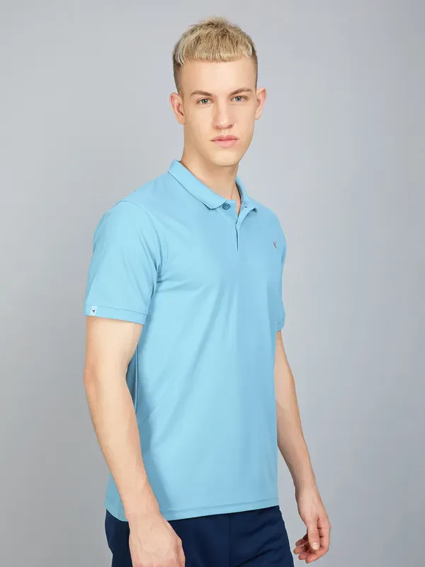 Men Solid Slim Fit Polo T-shirt with MATPIQ - Image 3