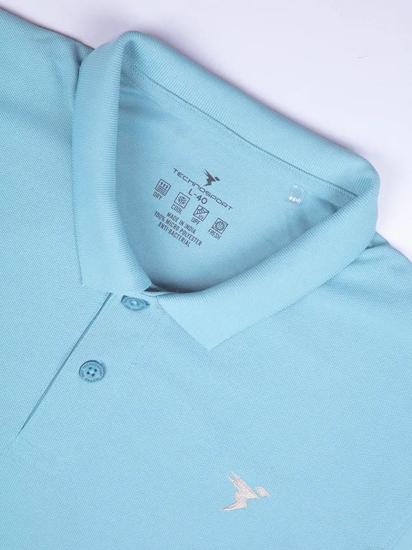 Men Solid Slim Fit Polo T-shirt with MATPIQ - Image 7