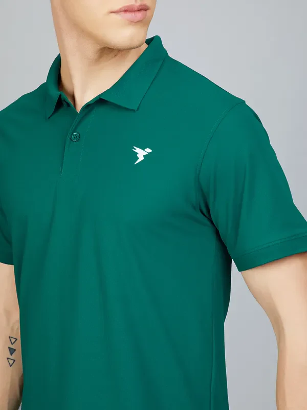 Men Solid Slim Fit Polo T-shirt with MATPIQ - Image 6