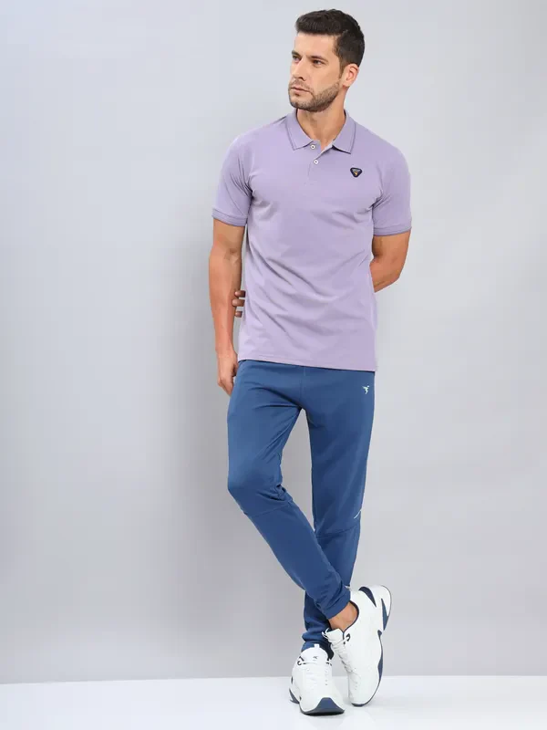 Men Solid Slim Fit Polo T-shirt with ELASTO PLUS - Image 5