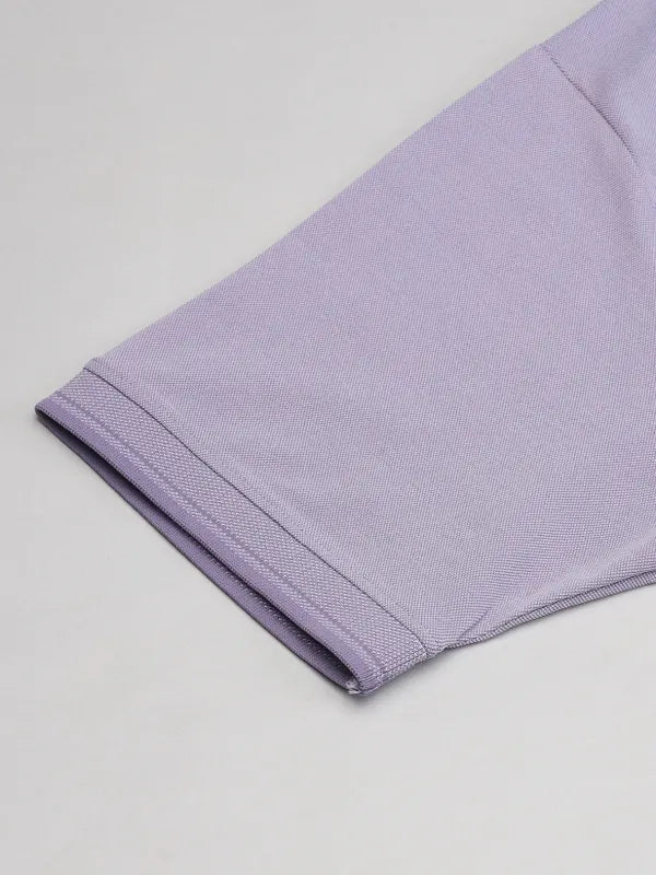 Men Solid Slim Fit Polo T-shirt with ELASTO PLUS - Image 7
