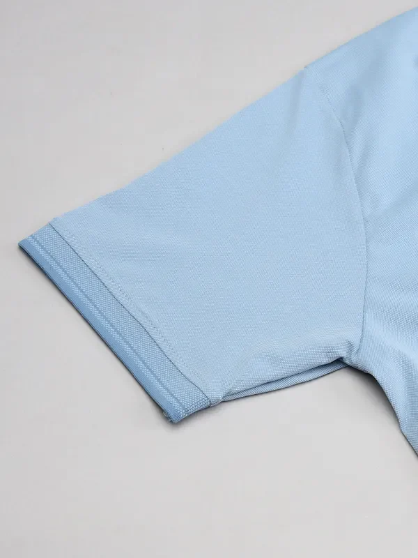Men Solid Slim Fit Polo T-shirt with ELASTO PLUS - Image 7