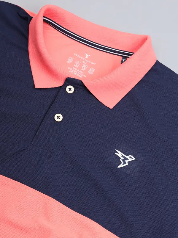 Men Colorblock Slim Fit Polo T-shirt with MATPIQ - Image 8