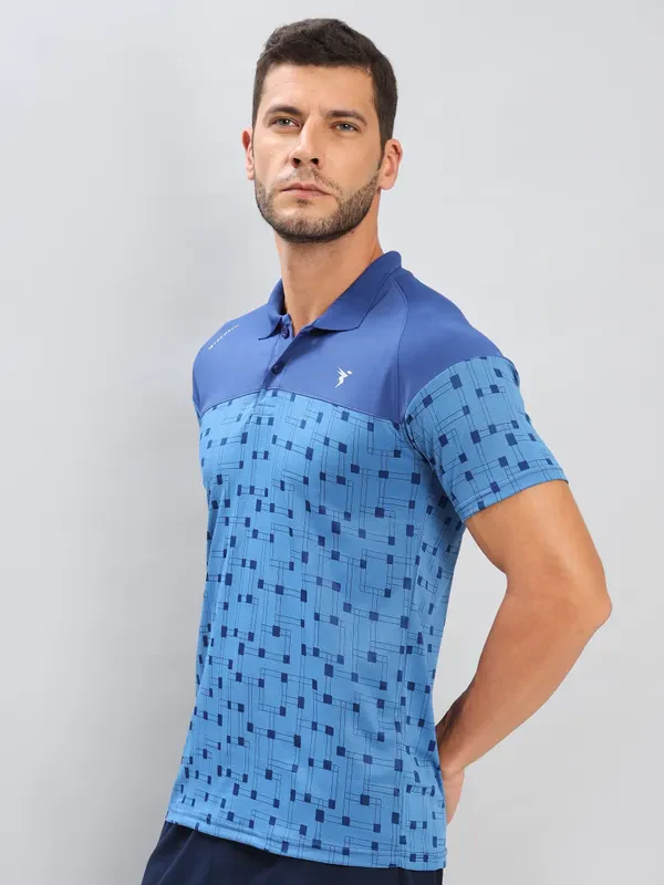 Men Jacquard Slim Fit Polo T-shirt with TECHNO COOL+ - Image 5