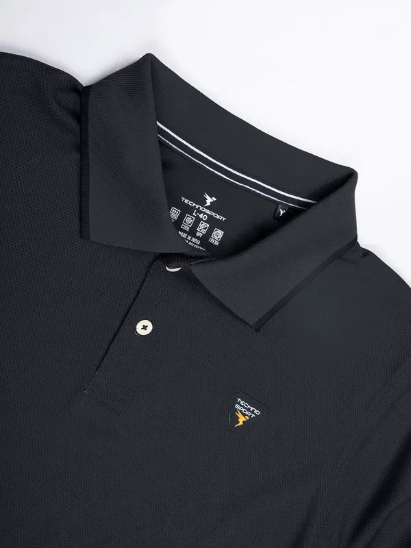 Men Solid Slim Fit Polo T-shirt with TECHNO COOL+ - Image 7