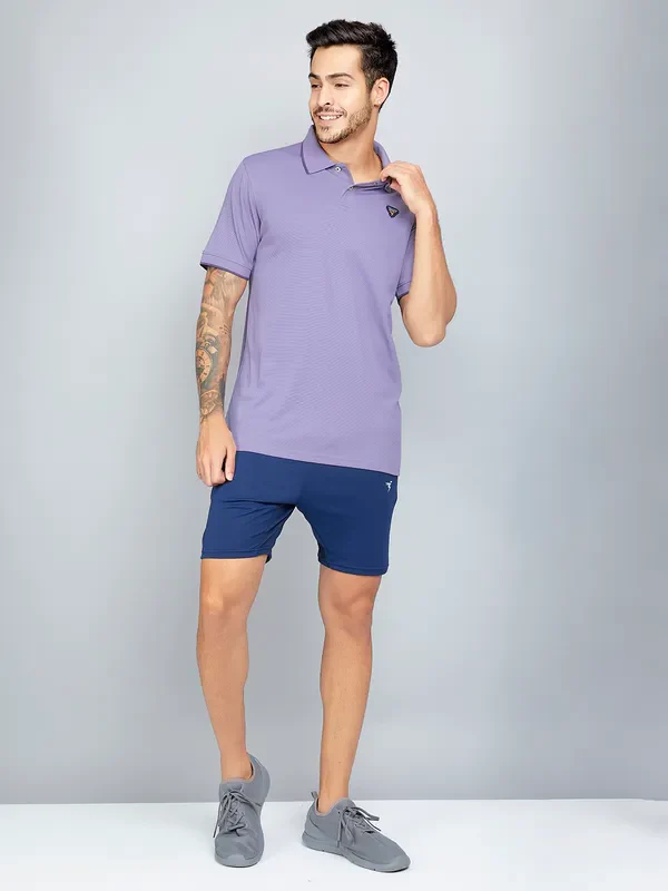 Men Solid Slim Fit Polo T-shirt with TECHNO COOL+ - Image 2