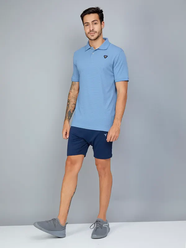 Men Solid Slim Fit Polo T-shirt with TECHNO COOL+ - Image 2