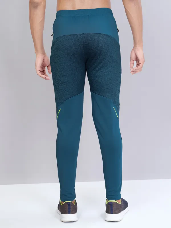 Men Melange Slim Fit Trackpants with TECHNO DRY - Image 4