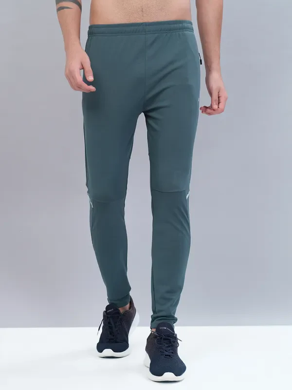 Men Solid Slim Fit Trackpants with TECHNO DRY - Image 3
