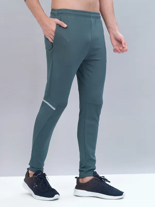 Men Solid Slim Fit Trackpants with TECHNO DRY - Image 5