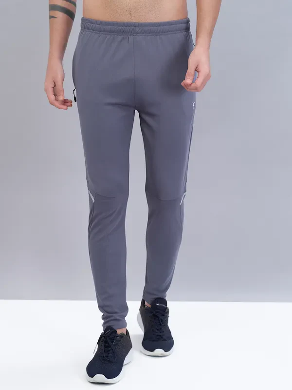 Men Solid Slim Fit Trackpants with TECHNO DRY - Image 5