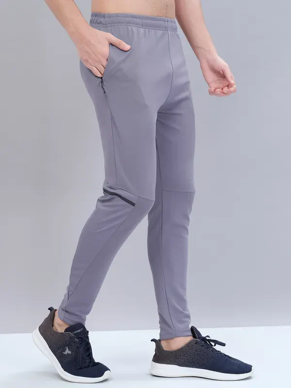 Men Solid Slim Fit Trackpants with TECHNO DRY - Image 5