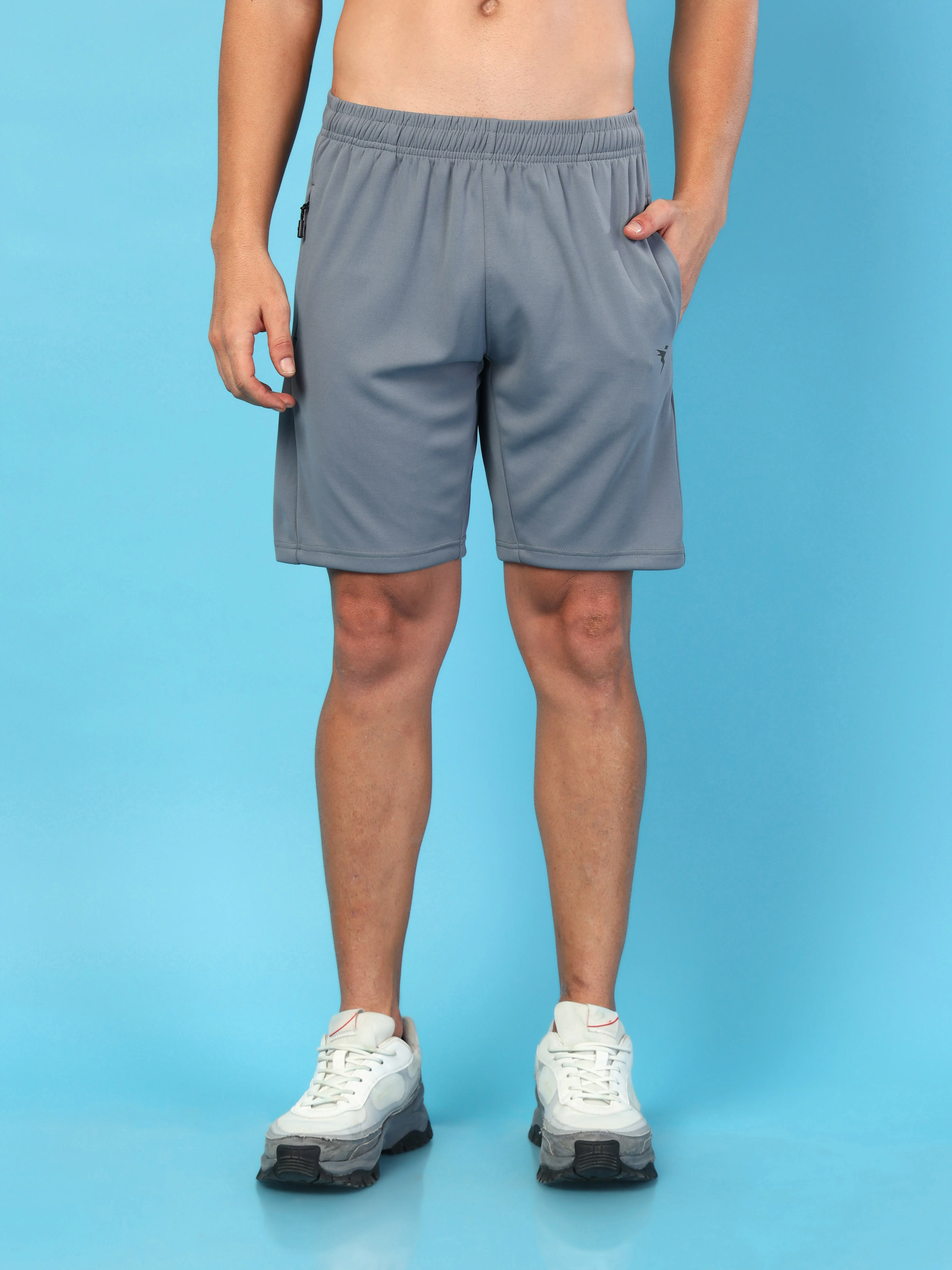 Men Solid Slim Fit Shorts with TECHNO DRY - Image 2